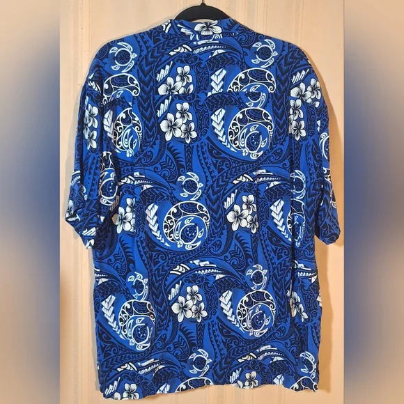 PARADISE STYLE Tropical Blue Floral Shirt - Picture 2 of 4
